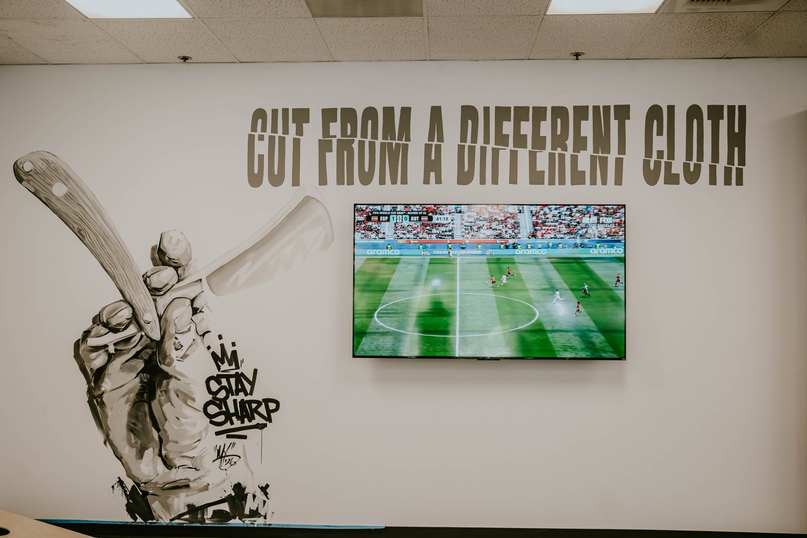 Cut From A Different Cloth mural wall