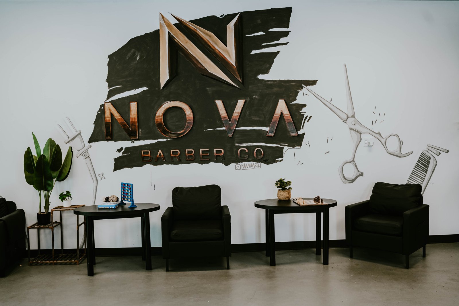 Nova Barber Co waiting area