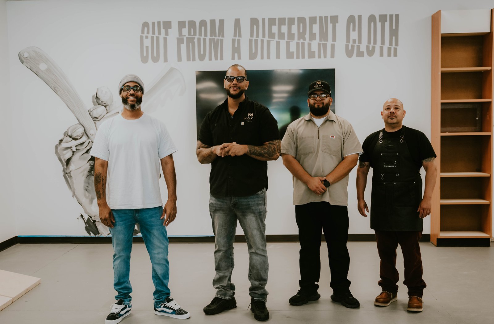 The Nova Barber Co team together in the shop